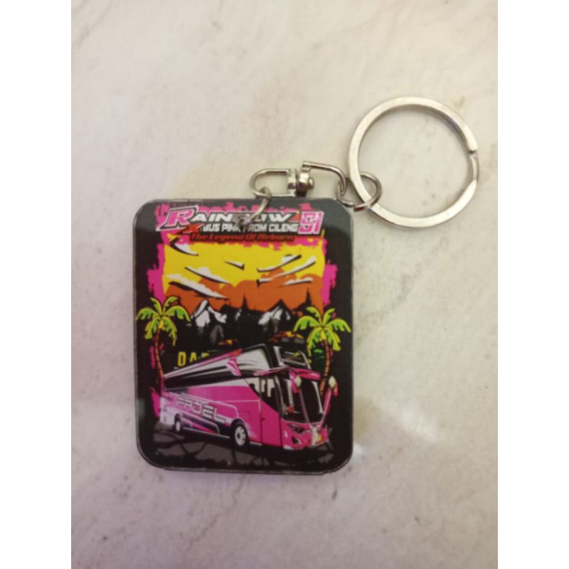 Ganci Stiker Bus Asyrof Rainbow asli unit