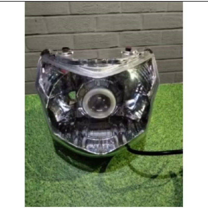 Kedok Reflektor Lampu Depan Vega ZR Plus Proji Sudah Terpasang