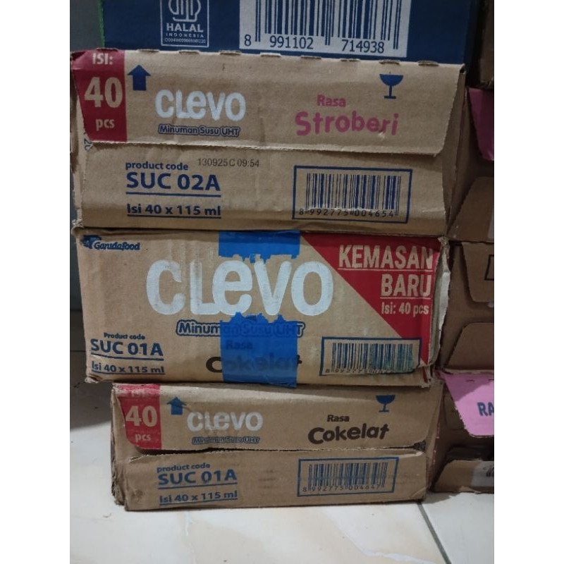 

Susu Clevo UHT 115 ml 1 karton isi 40 pcs