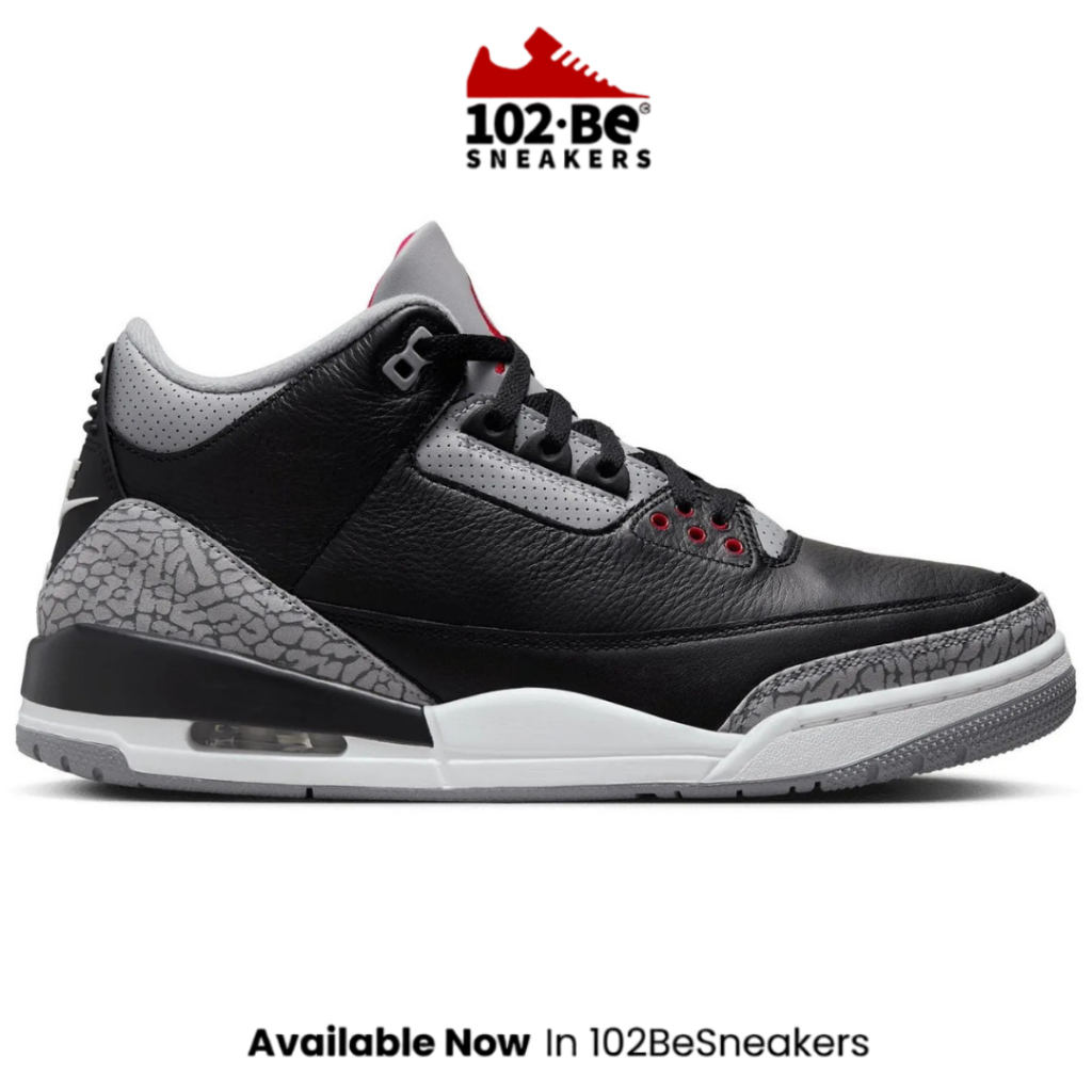 Sepatu Basket Nike air jordan 3 retro men's basketball shoes - black Original