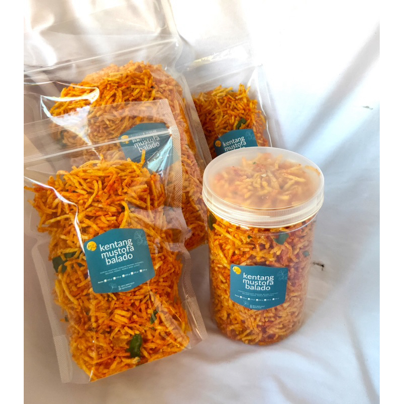 

200gram Kentang Mustofa Pedas Manis Gurih Aroma Daun Jeruk Tanpa MSG, FREE Bubblewrap