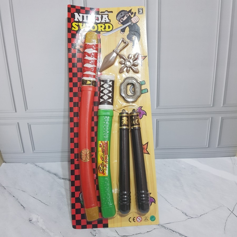 Mainan Set Pedang Ninja - Mainan Set Perlengkapan Ninja