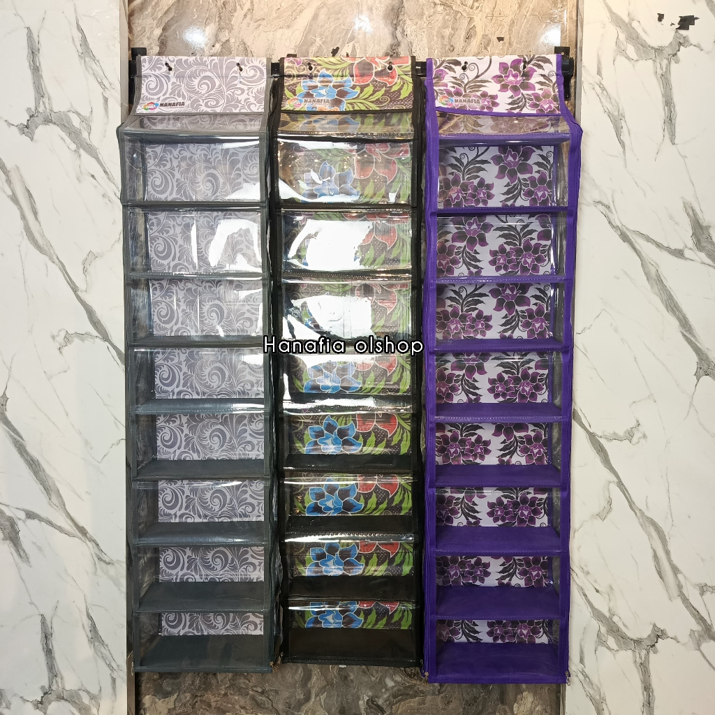 RAK SEPATU MOTIF BATIK JUMBO | RAK GANTUNG SEPATU | RAK SEPATU BESAR | TEMPAT SEPATU SANDAL | RAK