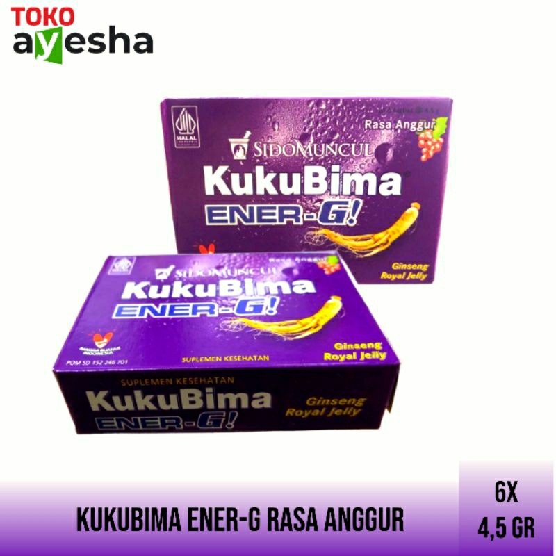 

KukuBima Ener-G Rasa Anggur 4,5gr - 1 kotak isi 6 sachet