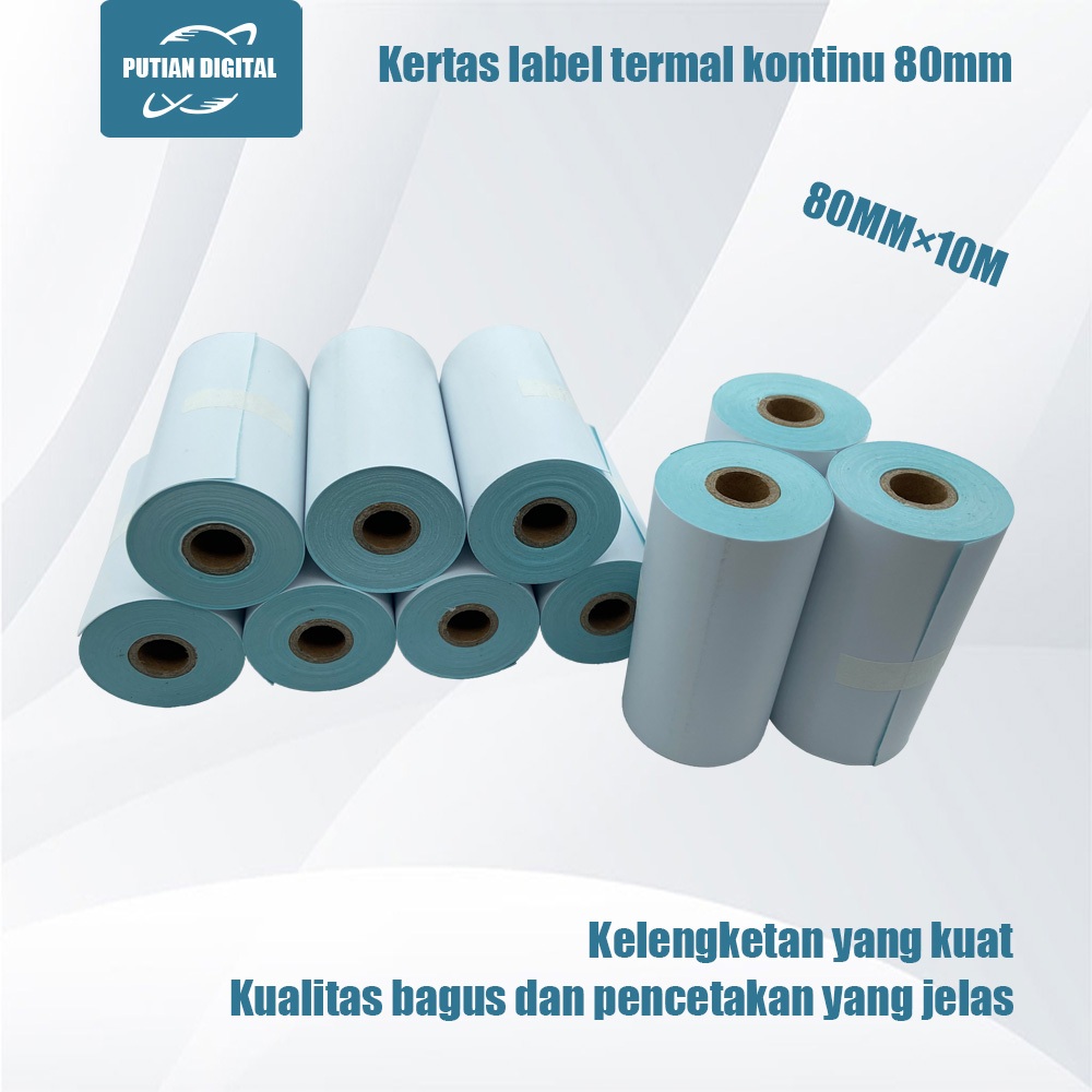 

PUTIAN POS Thermal paper roll 80mm×10m continuous label paper 5 rolls/10 rolls/15 rolls/20 rolls