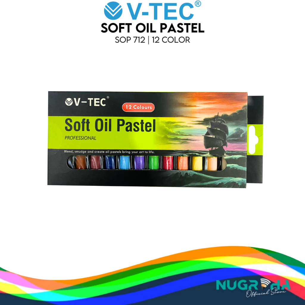 

V-TEC Soft Oil Pastel SOP 712 | Pastel Oil Halus Profesional Crayon Krayon