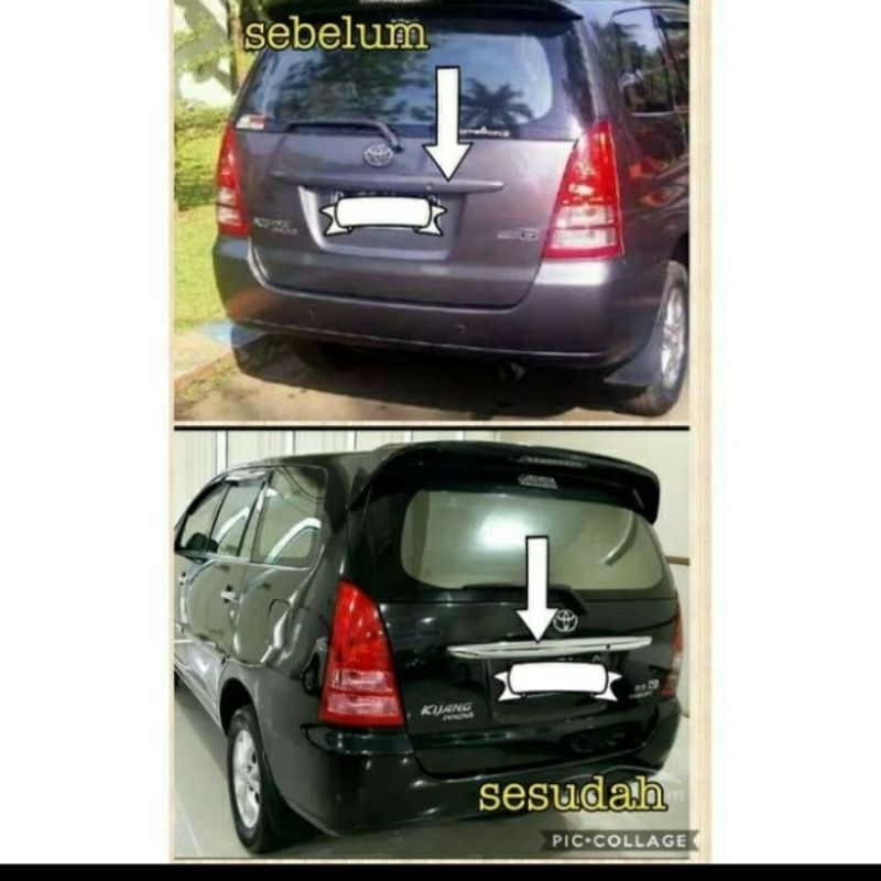 LIST TRUNK LID/ lis chrome pintu belakang mobil INNOVA lama original