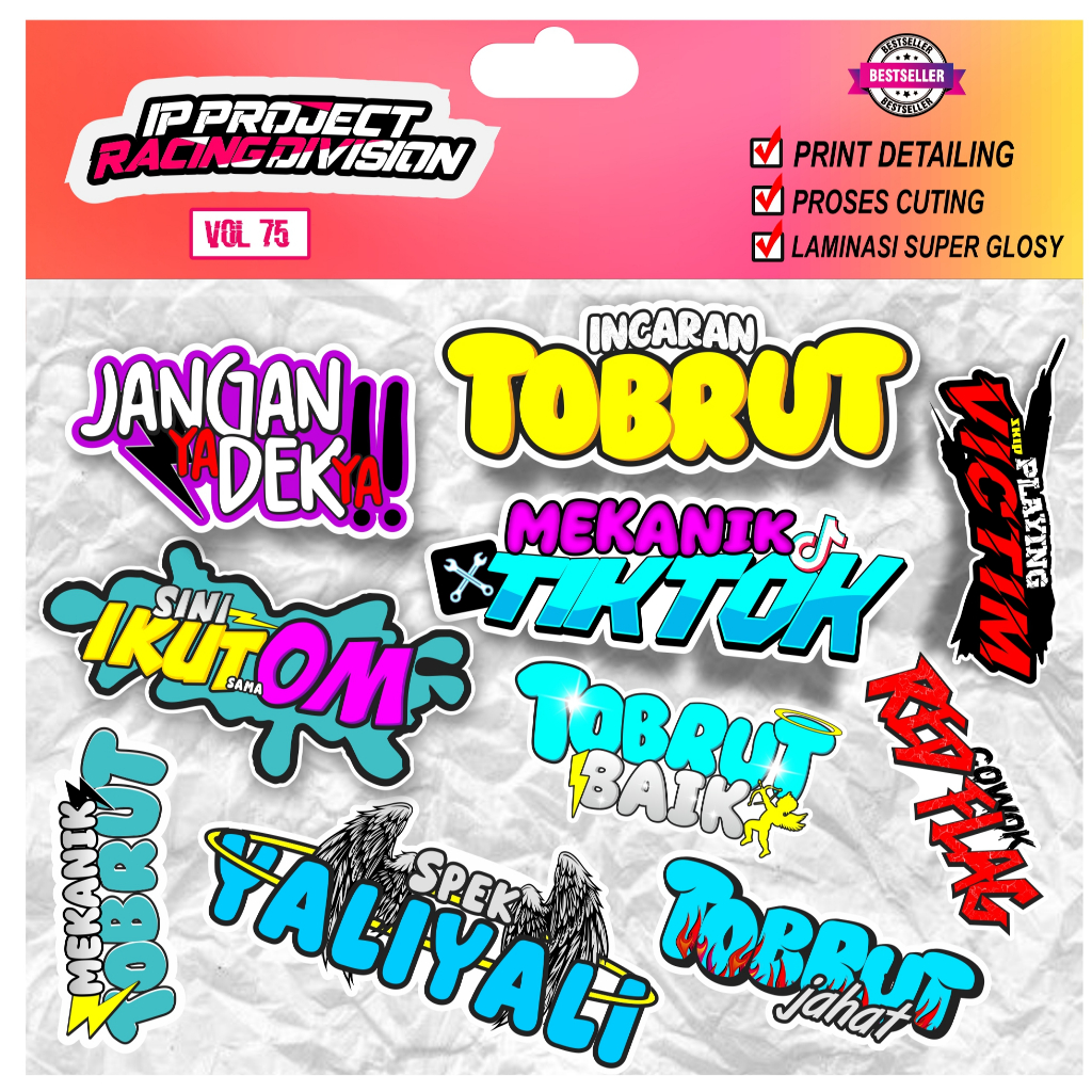 

STIKER PACK KATA-KATA VIRAL TOBRUT isi 10 - IP PROJECT