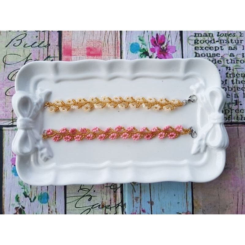 Fairy flower bracelet/ beads bracelet