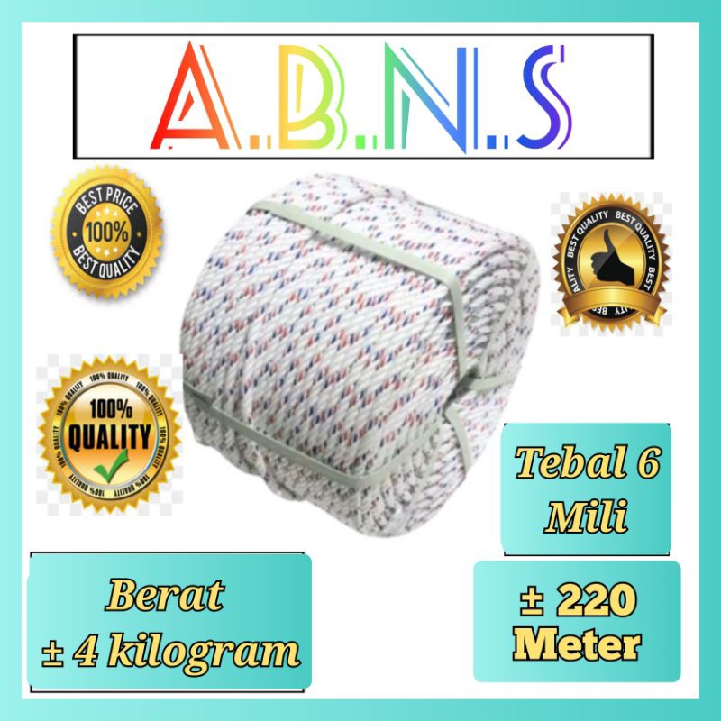 

TALI TAMBANG PLASTIK 6 MILI 1 ROLL 220 METER / TALI TAMBANG 6 MILI 1 ROLL / TAMBANG 6 MILI 1 ROLL