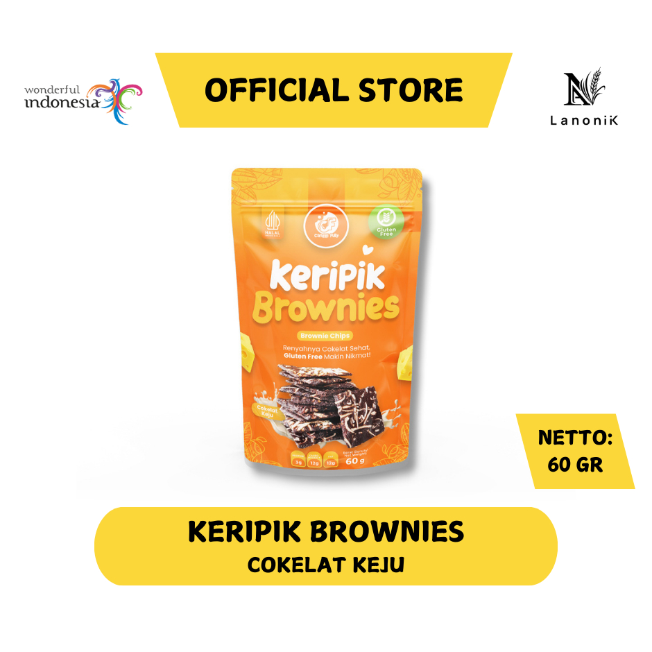 

BROWNIES CRISPY COKELAT KEJU - Keripik Brownies Kering [Gluten Free] by Canggi Fully