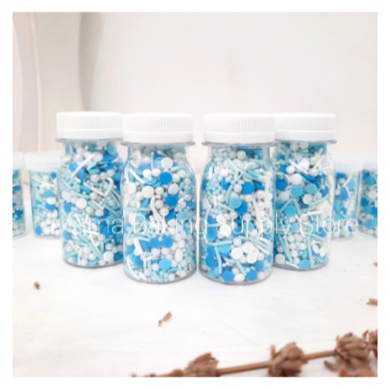 

Edible Sprinkle MIX BLUE Topping Hiasan Dekorasi Kue Cake Decor -+50 g
