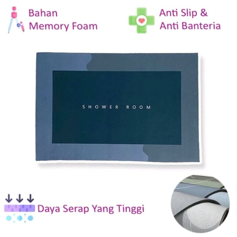 HOMEWARE Keset Kaki Diatomite Nyerap Air / Alas kaki Diatomite Anti Slip Anti Bau Nyerap Air Anti Ba