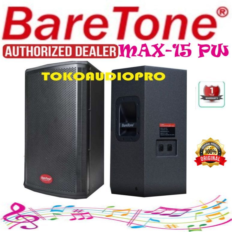 Speaker Baretone Max-15 Pw 15-Inch Speaker Pasif Baretone Max15Pw Max15 Pw