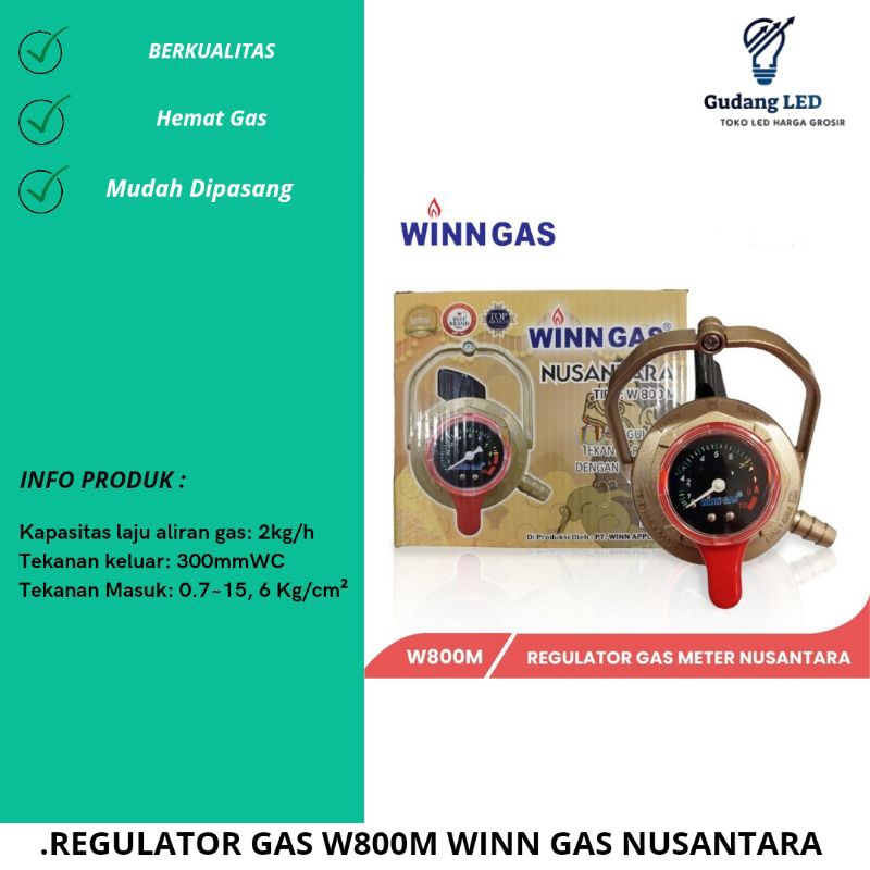 Regulator Gas Low Pressure  W800M Winn Gas Nusantara