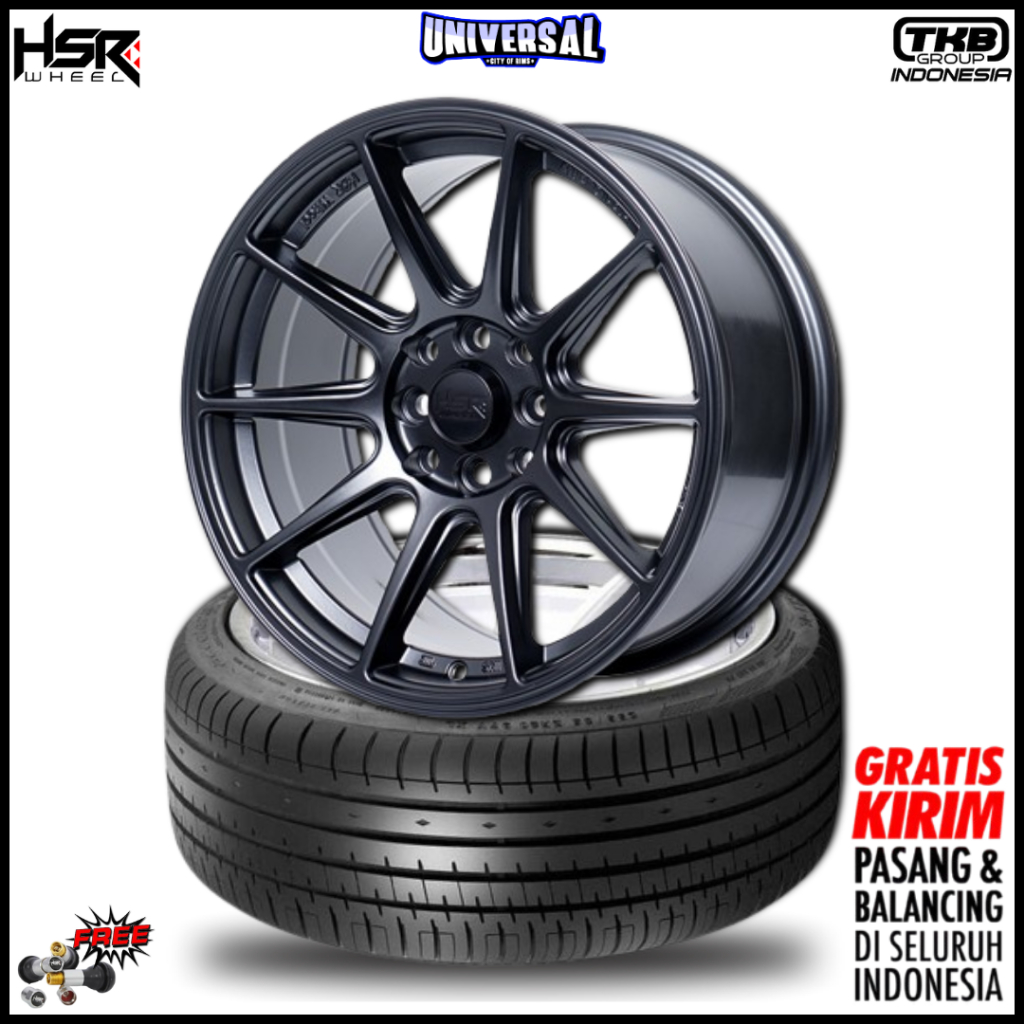 PROMO PAKETAN VELG+BAN DIMODEL HSR SHINJUKU R16+BAN ACCELERA PHI-R 185 55 R16 PCD 8X100-114