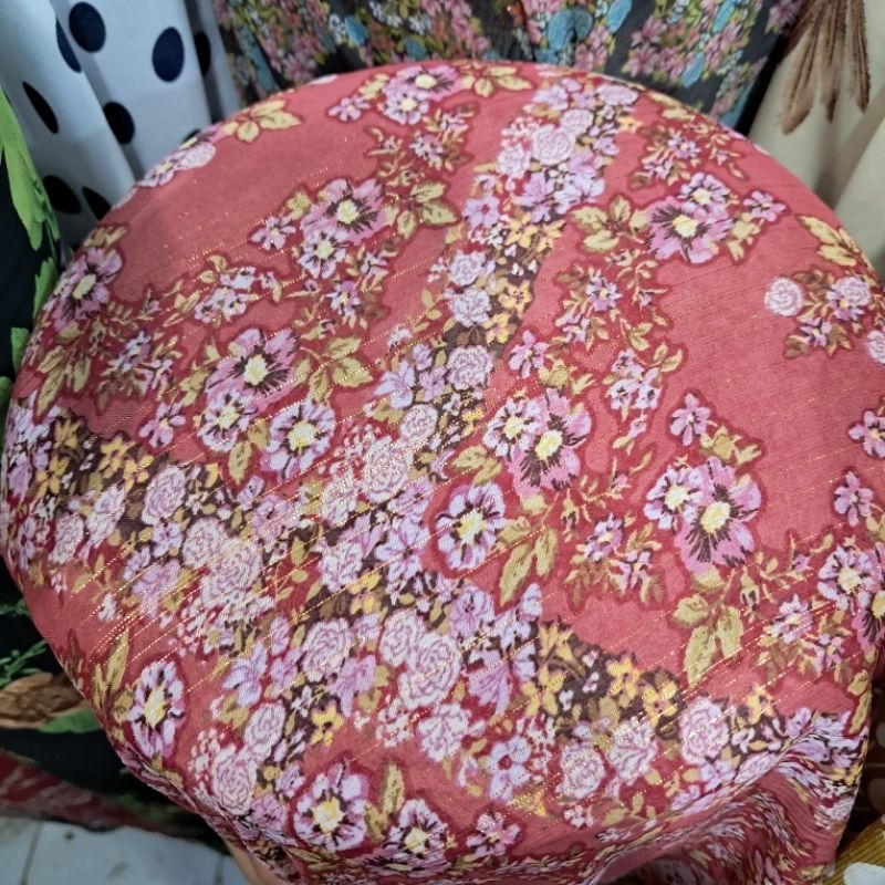 kain chiffon motif - kain sifon mid yoryou motif - kain chiffon yoryou premium