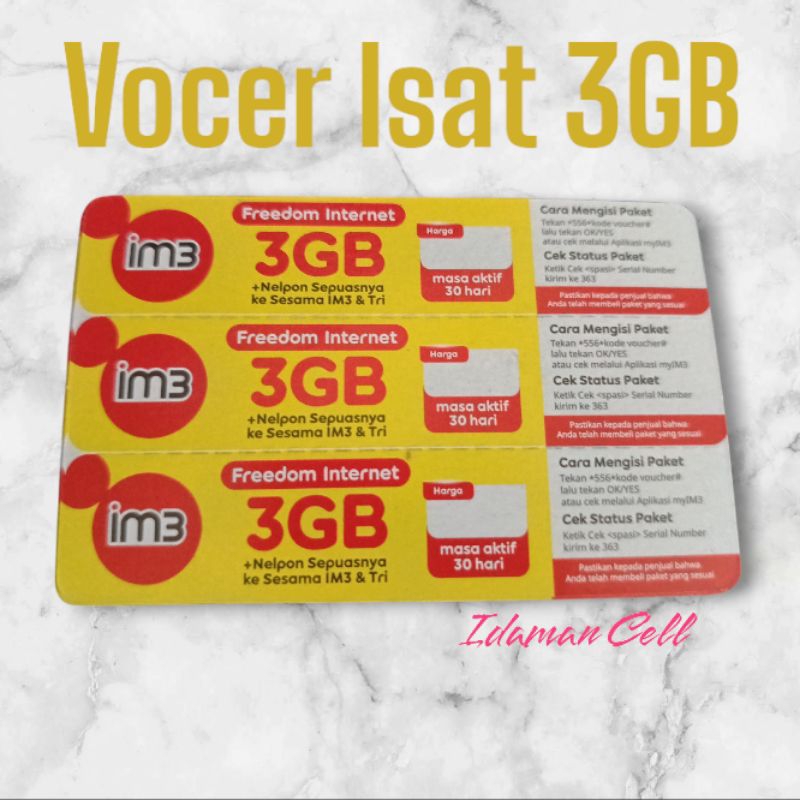 Voucher Indosat Freedom Internet 4GB 20 Hari Jatim Balnus