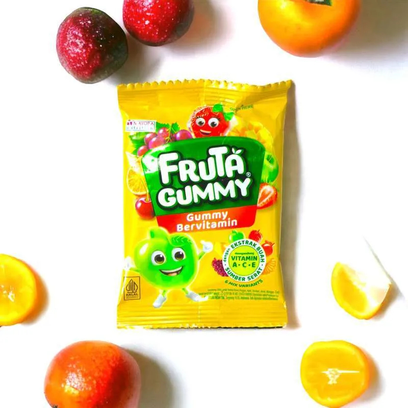 

FRUTA GUMMY JELLY 25GR VITAMIN C JELI CEMILAN ANAK RASA BUAH 20gr GROSIR MURAH MAYORA MANGO STRAWBERRY GUAVA MANGGA JAMBU GRAPE ANGGUR ORANGE JERUK MAKANAN RINGAN EKSTRAK BUAH WDMART