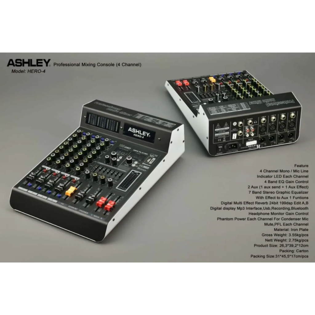 Mixer Ashley Hero-4 (4 Channel)