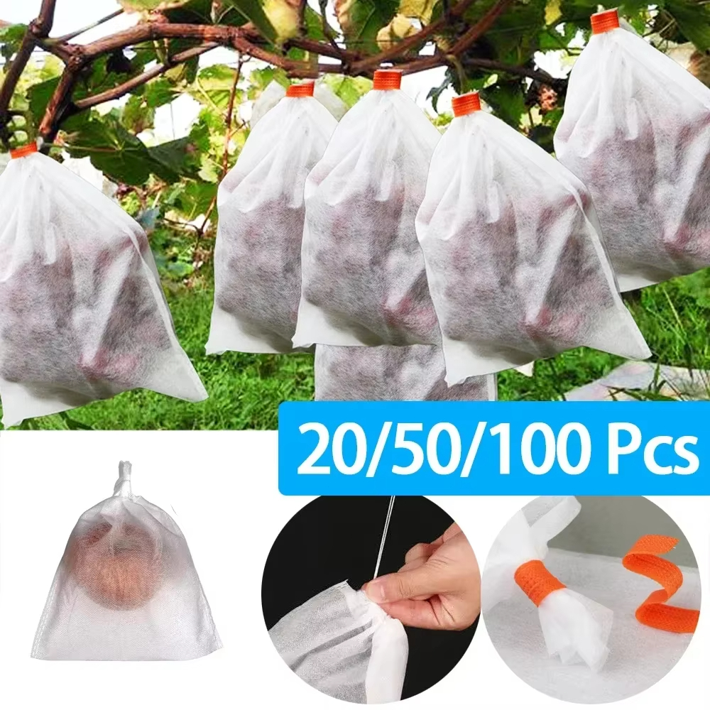 100pcs Net Jaring Pembungkus Buah Fruit Cover Jaring Kelengkeng 30 x 20cm kantong pembungkus buah ja