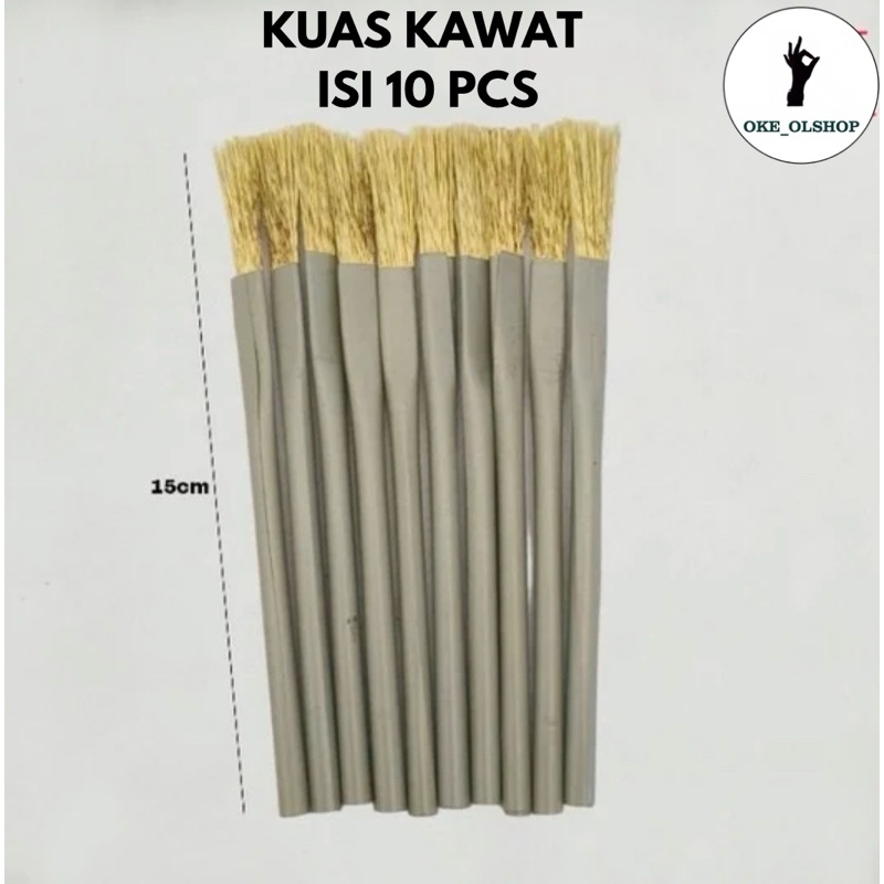 Kuas Kawat 10pcs Sikat Kawat Baja Kuningan Kuas Kawat 10 PCS