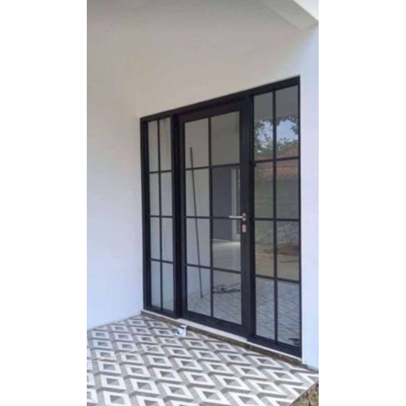 pintu sliding door aluminium kaca