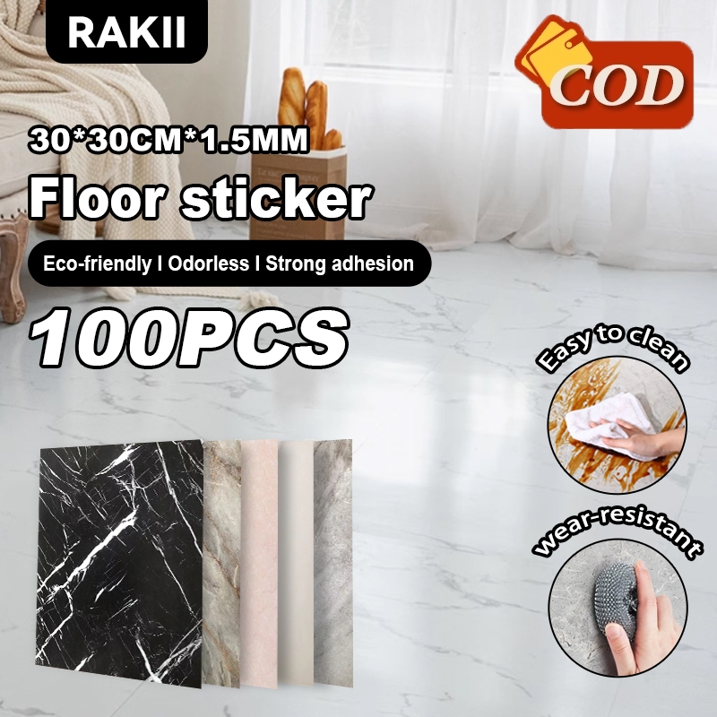 【100pcs】Stiker Lantai Vinyl Lantai Marmer (30 x 30 cm) / Stiker Vinyl Lantai Marmer Granit / Stiker 