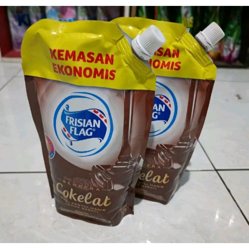 

Susu Pouch Frisian Flag Putih Coklat, susu kental manis