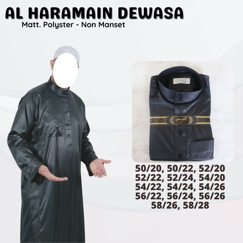 jubah Haramain polos polyster import vietnam