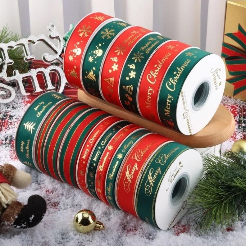 

Pita Natal / Pita Merry christmas 2 cm / Pita eceran, Pita kado Hampers