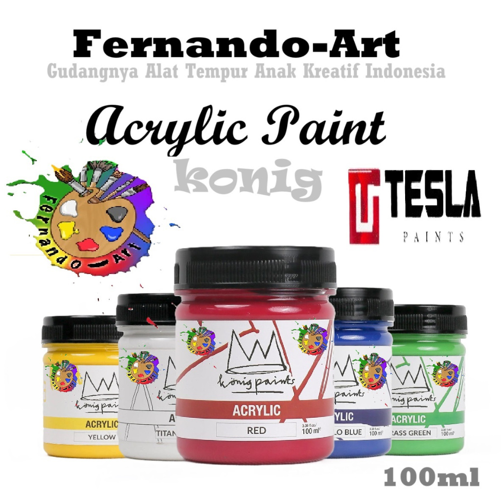 

Konig Acrylic Paint 100ml / Cat Akrilik Konig 100ml Buatan Tesla