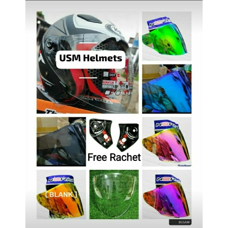 Kaca Helm KYT Dj Maru. Kaca Helm Ink Centro,  Kaca Helm GMT, Kaca Helm GMT, Kaca Helm JS Armor,  Kac
