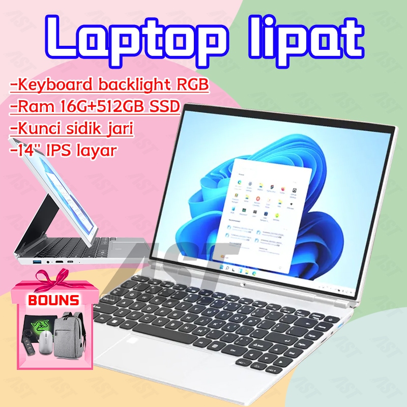 [2024 baru]AST Surface laptop 2 in 1 touchscreen intel N95 16+512GB SSD Win11+office+Garansi 1 tahun