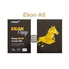 

Kertas HVS A5 70gr 75 Gram Ekon / Ekon 1 Karton 10 rim