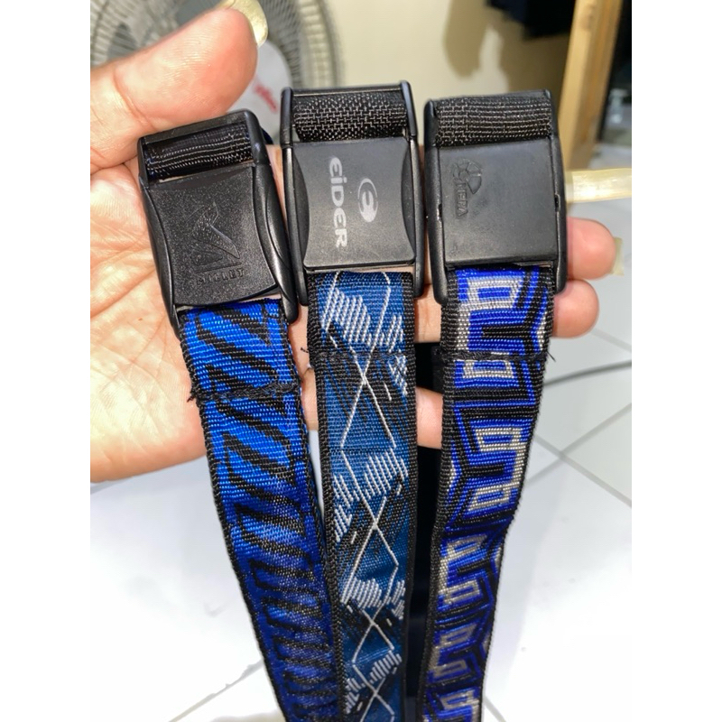 sabuk ikat pinggang outdoor motif biru eider millet nepa