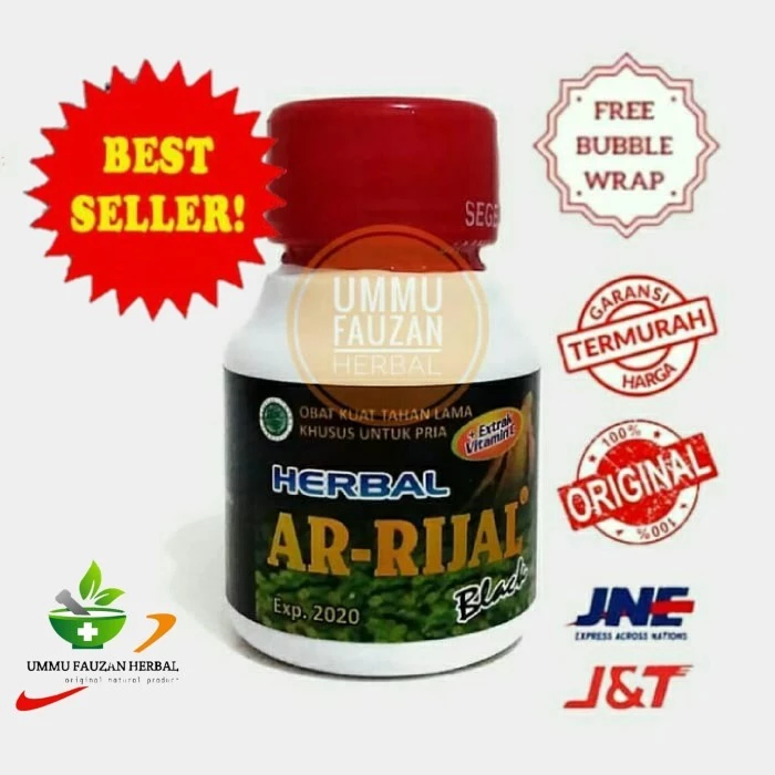 AR RIJAL 100% OBAT KAPSUL HERBAL BLACK ORIGINAL UNTUK STAMINA ASLI SEGEL MERAH
