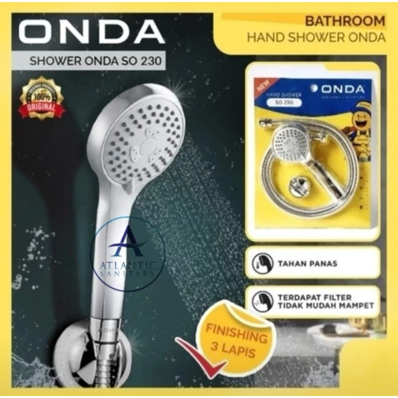 Hand shower Onda / Shower kamar mandi merk Onda / Onda shower mandi