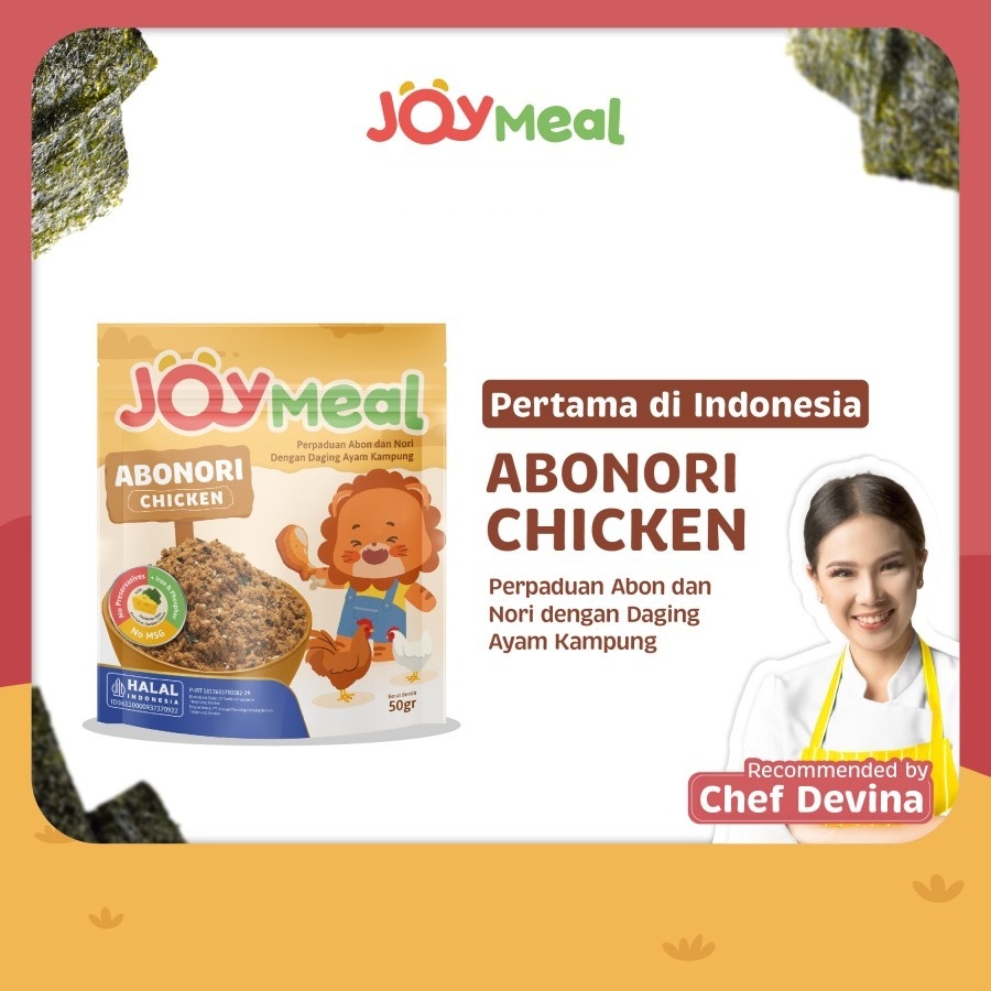 

JoyMeal AboNori CHICKEN Original 50gr | Perpaduan Abon dan Nori dengan Daging Ayam Kampung