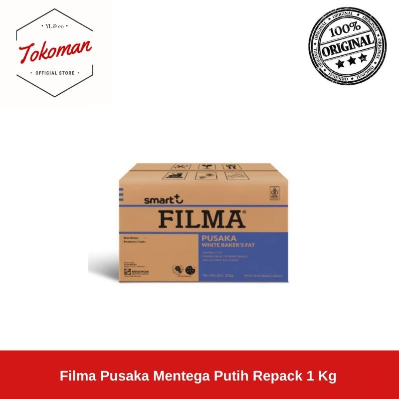 

Filma Pusaka Mentega Putih Repack 1kg / 1 kg Shortening Bakers Fat