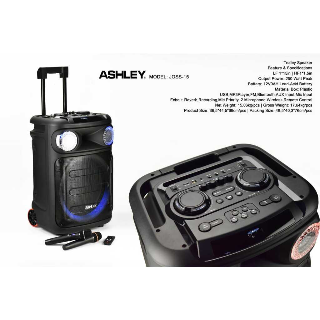 Portable Wireless Speaker Ashley Joss 15 15in ORYGINAL Ashley Joss15