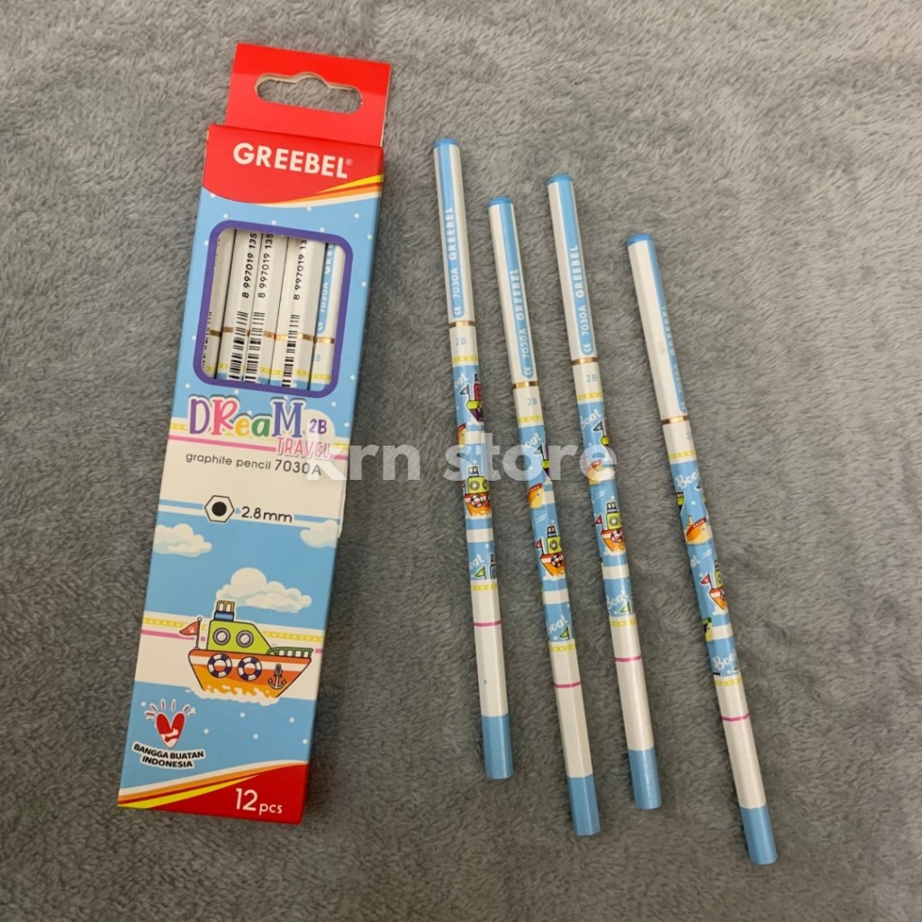 

GREEBEL Pensil Kayu 2B DREAM TRAVEL//Pensil 2B murah//Pensil Karakter murah