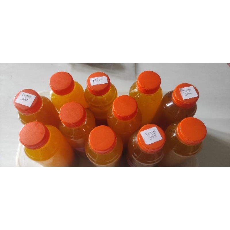 

Jamu Kunyit Asam dan Kunyit Jahe 200ml (20 botol)