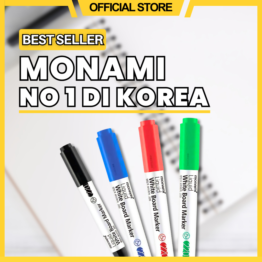 

CTK031 Spidol Papan Tulis Dapat Dihapus Whiteboard Marker - Monami Marker 220