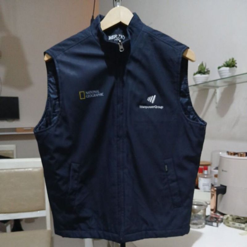 Vest navy super tebal HERZIO second brand Original size L ld  110 P 63 super mantap no minus