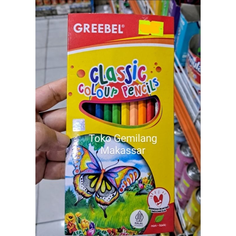 

Greebel Classic Pensil Warna non toxic 12 warna