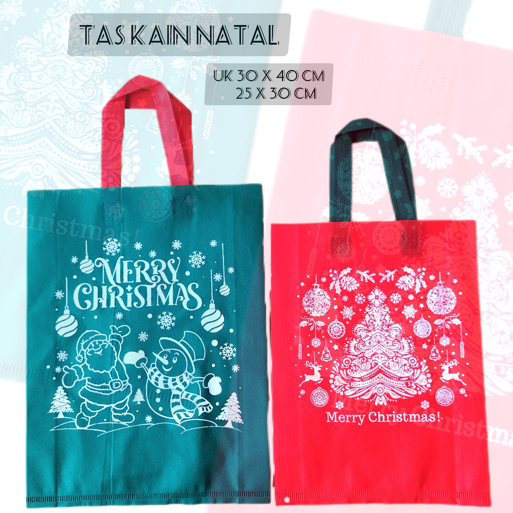 

V2_Tas Kain Natal/Goodie bag Edisi NATAL/Tas hampers spunbond