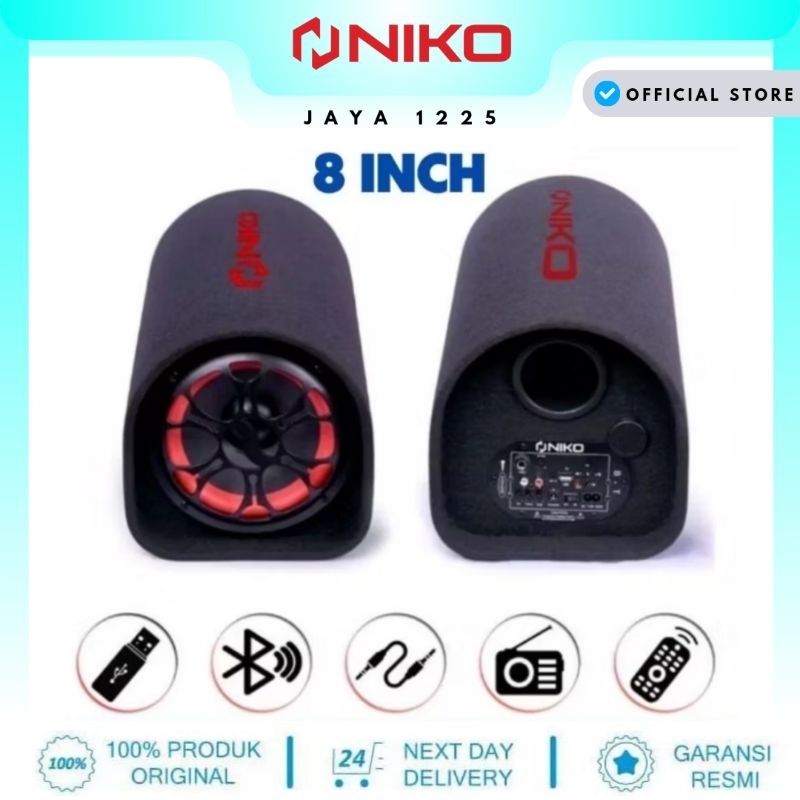 Speaker Aktif Speaker Niko GL8 Bluetooth 8inc / speaker tabung Speaker Bass Subwoofer GL 8 / speaker