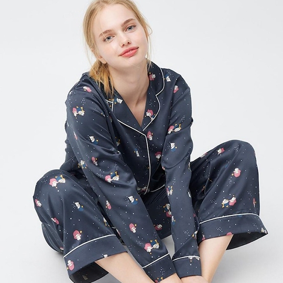 GU Uniqlo The Little Twin Stars (Kiki & Lala) Satin Pajamas