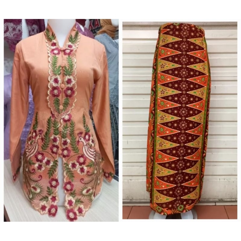 SETELAN KEBAYA ENCIM MOTIF BURUNG CHENDRAWASIH // KEBAYA ENCIM MODERN // KEBAYA ENCIM BAHAN KATUN